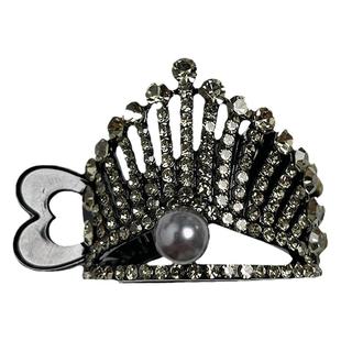 皇冠高马尾固定神器爪夹女珍珠钻高级感抓夹防下锤不塌发饰马尾扣