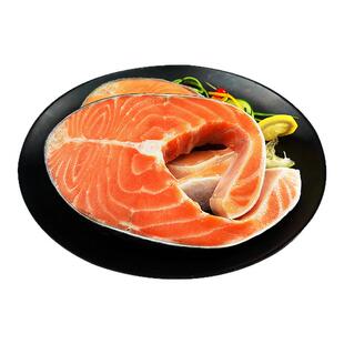 我爱渔三文鱼鱼排进口深海大西洋鲑鱼中段整条原切冷冻新鲜鱼肉块