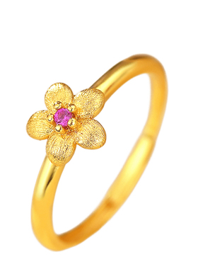 新款小众花朵戒指女小众开口指环