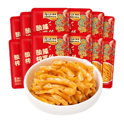 臻选乌江酸辣榨菜丝12袋开胃下饭
