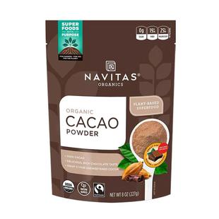 美国Navitas原生可可粉未碱化Cacao有机无糖纯粉无麸生酮抵氧低脂