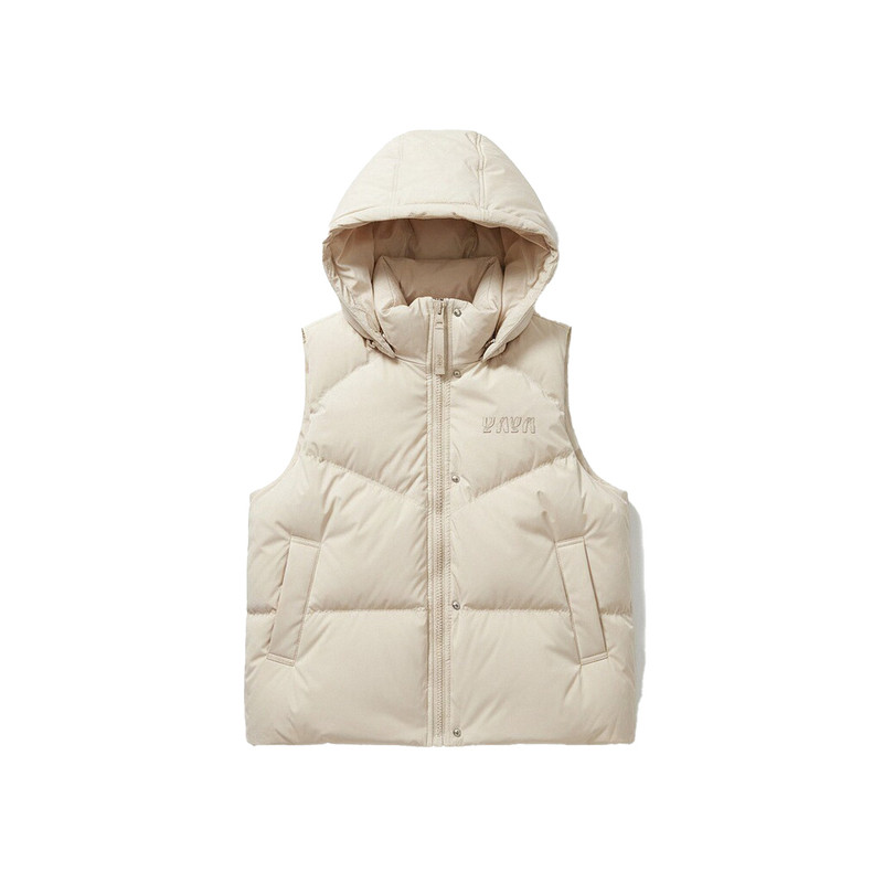 鸭鸭亲子羽绒马甲2025冬季时尚休闲韩版小个子短款连帽马夹坎肩