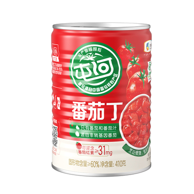中粮屯河番茄丁410g*24罐蔬菜罐头饭店酱类批发商用轻食