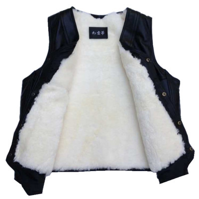 羊毛马甲中老年人一体内胆坎肩