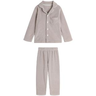 沫沫家童装冬装儿童毛绒睡衣2026冬季新款女童长袖休闲家居服套装