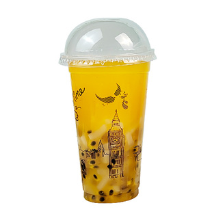 90口径的500/550/600/700地下铁一次性果汁奶茶塑料杯1000只包邮