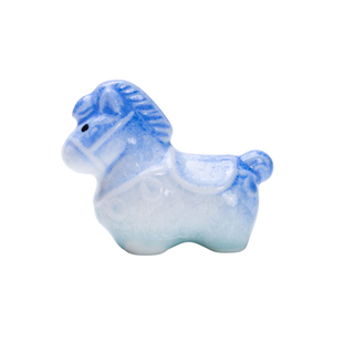 结晶釉创意小萌马精致陶瓷摆件茶道茶桌装饰配件旅游文创小礼品