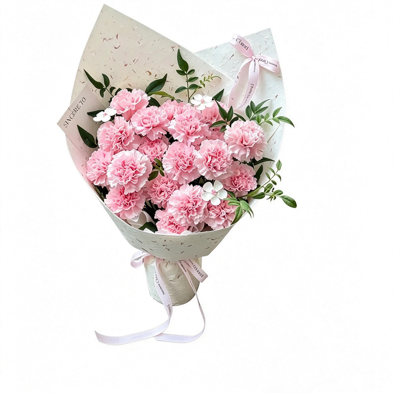 康乃馨花束鲜花速递同城送妈妈