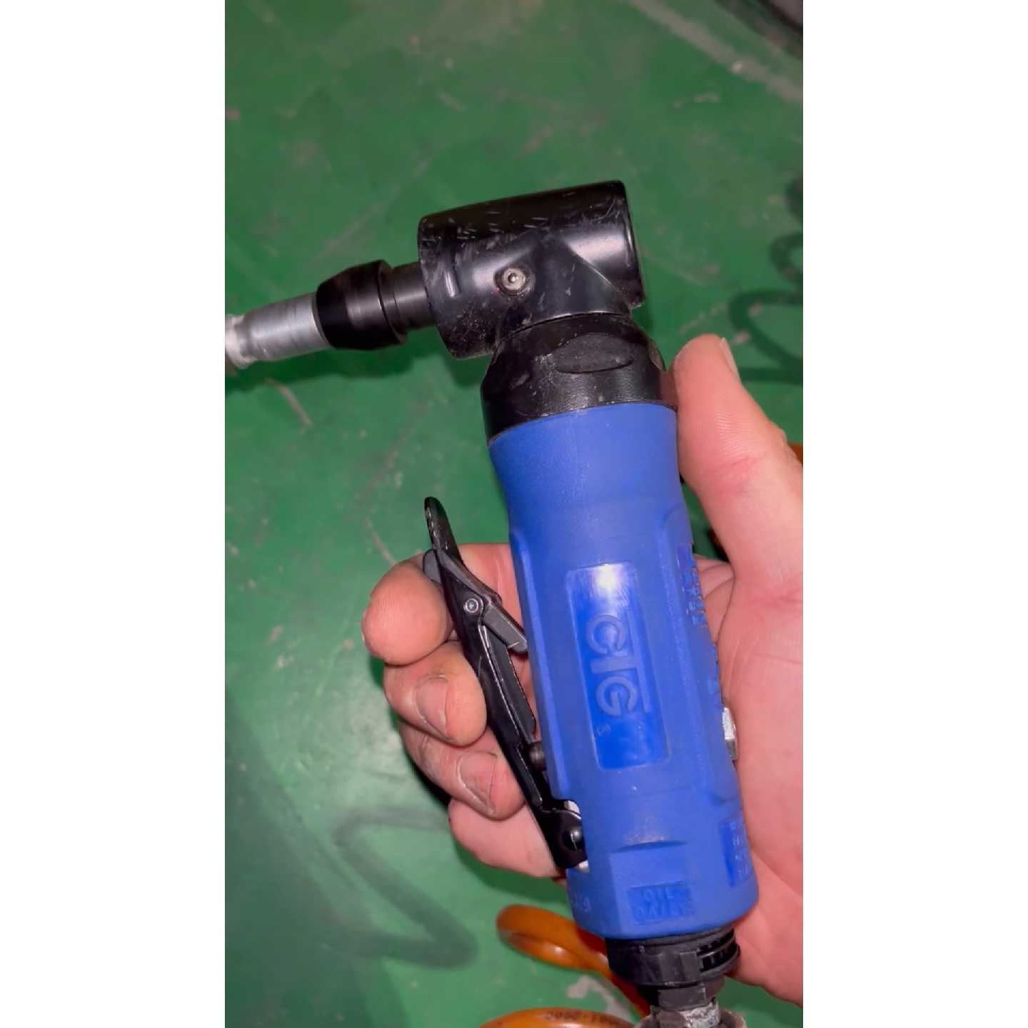 台湾CTG迷你气动刻磨机90度风磨机弯头打磨机砂轮工业级抛光