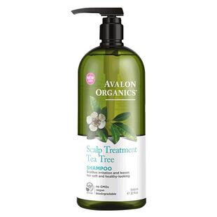 阿瓦隆茶树洁净去油去屑止痒孕妇可用无硅油控油蓬松洗发水