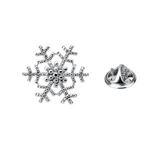 简约百搭雪花胸针男士西服衬衫外套配饰高档情侣别针女圣诞节礼物