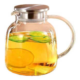 冰箱冷水壶玻璃水壶耐高温凉水壶家用茶壶大容量凉水杯套装果茶壶