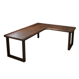 南美胡桃木实木转角桌L型书桌带抽屉储物办公桌家用电脑桌学习桌