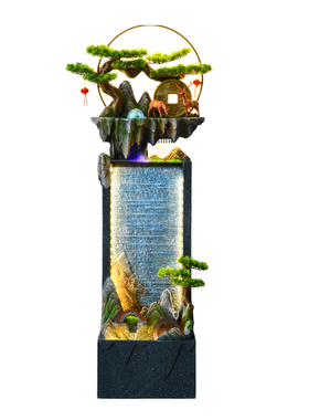 假山流水生财摆件循环水景