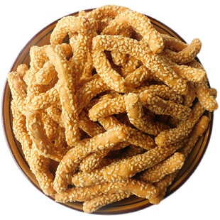 益阳特产糯米芝麻根香酥脆老式手工糯米麻花芝麻酥怀旧零食江米条