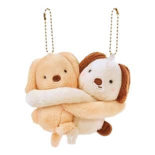 TheGreenParty拥抱好朋友系列钥匙扣企鹅小狗挂件毛绒公仔包挂饰