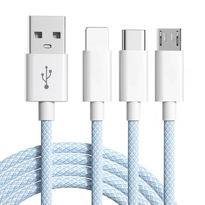 120W一拖三数据线适用于华为荣耀苹果安卓三合一超级快充线typec充电线vivo小米OPPO车载多头通用充电器