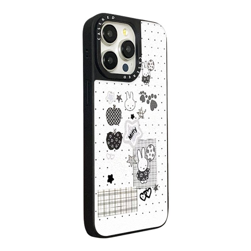 CASERED简约波点米菲兔适用于苹果17手机壳小米15华为mate70新款vivo荣耀iPhone16promax/1