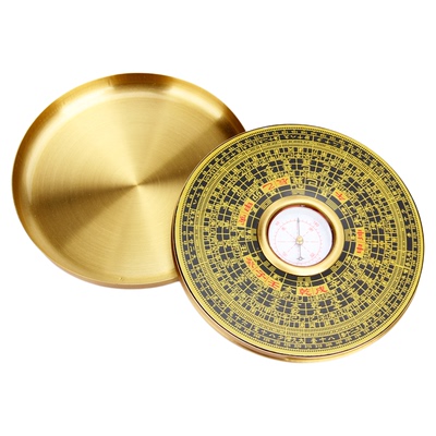 香港带盖摆件风水罗盘