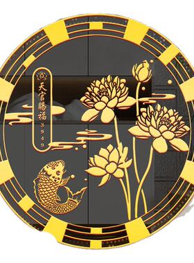 开门见鞋柜招财荷花鲤鱼图正品卫生间好韵连连莲花贴纸画锦鲤摆件