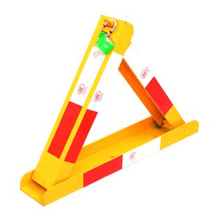 加厚停车地锁槽钢车位锁地锁防压固定桩三角固定位汽车占位锁