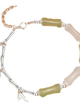 【925银】天山翠竹节手链小众款