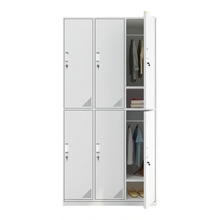 铁皮更衣柜八门宿舍储物柜工厂员工带锁多门浴室换衣柜铁皮寄存柜