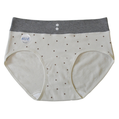 秋冬软糯羊绒感女士内裤波点中腰