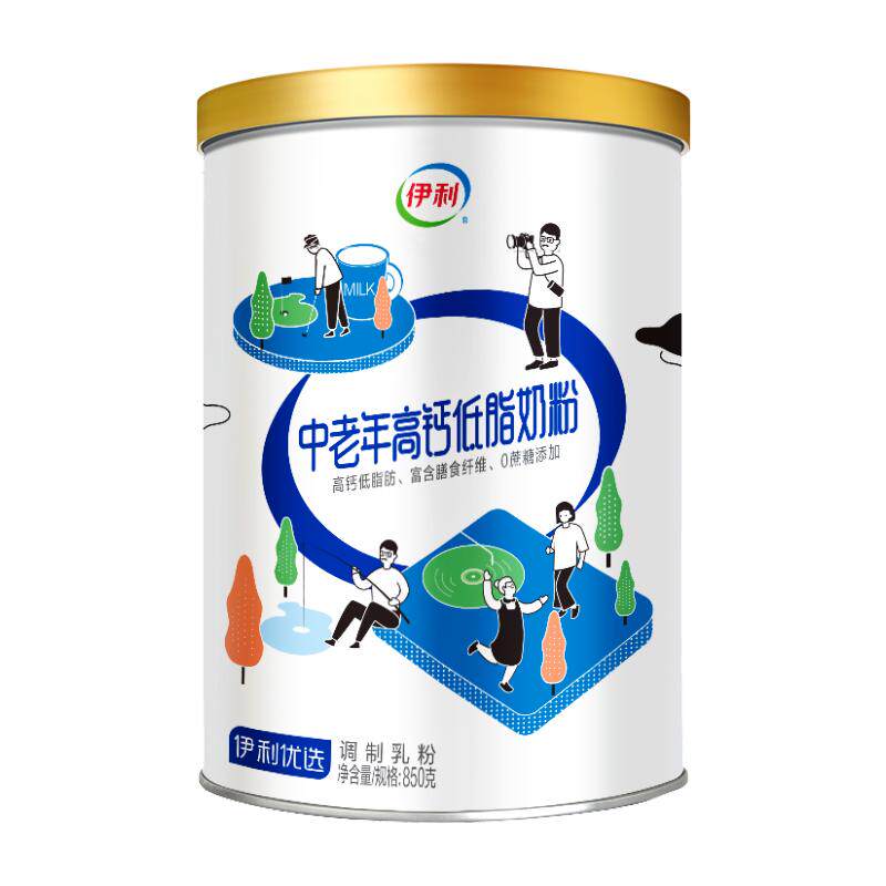伊利中老年奶粉低脂营养高钙