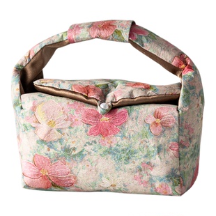 画续莫奈花园茶具收纳包茶杯主人杯收纳袋加厚品茗杯便携包茶具袋