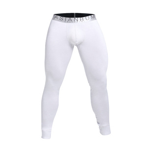 Asianbum棉质薄款简约纯色修身紧身性感双层U凸打底保暖线裤秋裤