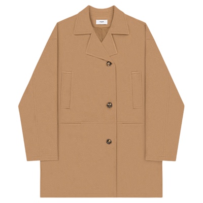 羊驼毛+超细羊毛中长款大衣外套