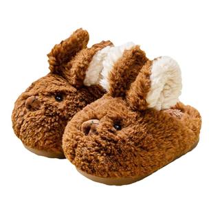 宝宝棉拖鞋女冬天防滑保暖室内居家男童地板拖加绒厚底毛毛鞋