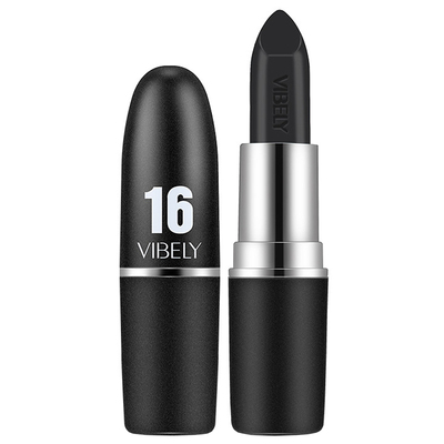 哑光雾面中毒色黑色口红