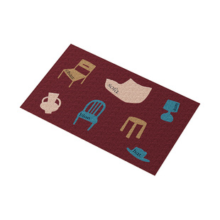 丹麦日记简约入户门门口丝圈地垫可裁剪玄关地毯门外门内耐脏除尘