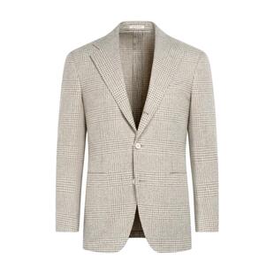 SUITSUPPLY-沙砾色羊毛混纺商务休闲西装上衣外套
