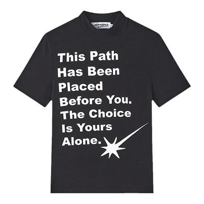 starwalk半袖潮流文字印花小高领