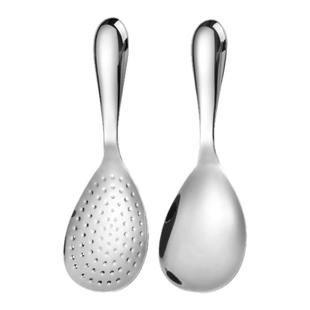 304不锈钢分餐勺子金色大号家用大饭勺汤勺漏勺酒店专用的公用勺