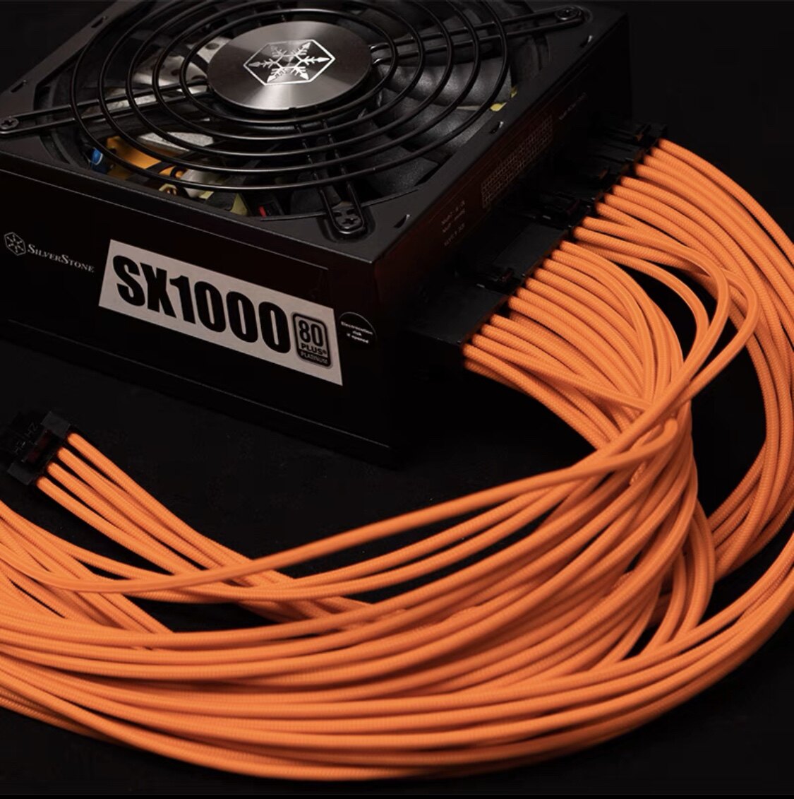 湃电竞电源定制模组线sfx线小机箱a艾包tx硅胶镀银线网编织线