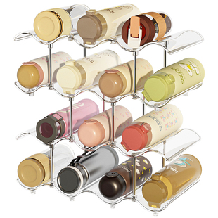 杯子收纳置物架创意透明防尘保温杯整理架家用多层放酒杯水杯架