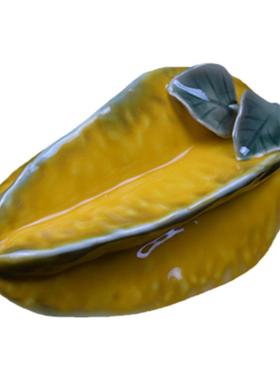 杨桃桌面摆件陶瓷工艺品摆件石湾公仔水果创意家居饰品艺术摆设