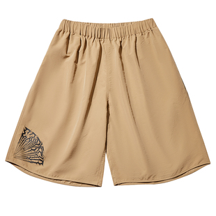 LWA美式西海岸裤子 原创街头匪帮花体字刺青短裤奇卡诺纯棉运动裤