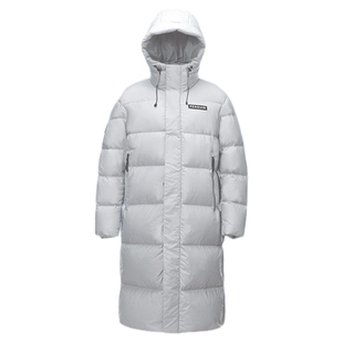 企鹅长款羽绒服女2025新款户外冬季加厚过膝外套保暖连帽羽绒衣男