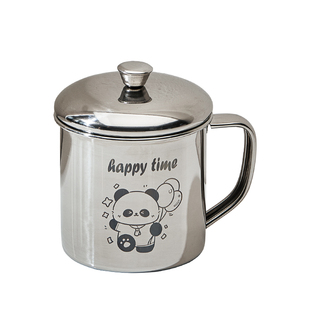 316不锈钢杯子食品级儿童水杯家用宝宝学饮杯夏日饮水带盖牛奶杯