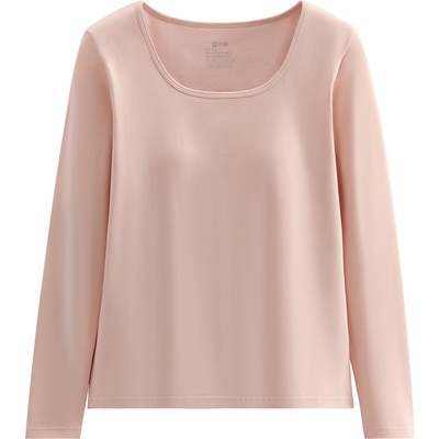 芬腾保暖内衣女带胸垫纯棉抗菌