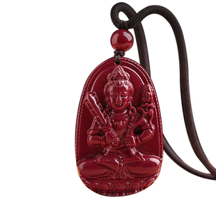 十二生肖朱砂本命佛朱砂守护神吊坠女虚空藏菩萨马年本命年饰品