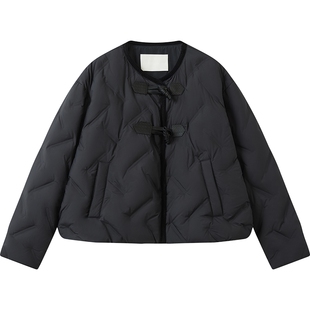 播秋冬黑色短款羽绒服小个子保暖外套DDS4RD5277