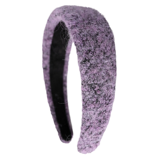 意大利紫色圈圈羊毛宽发箍秋冬高颅顶海绵头箍增高时尚原创头饰
