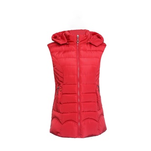 2025新款韩版修身短款秋冬装女马甲可脱卸帽外套坎肩羽绒棉衣马夹