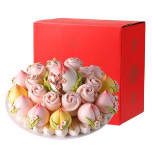 御茶膳房花饽饽寿桃馒头北京特产中式点心生日过寿花馍老人祝寿包